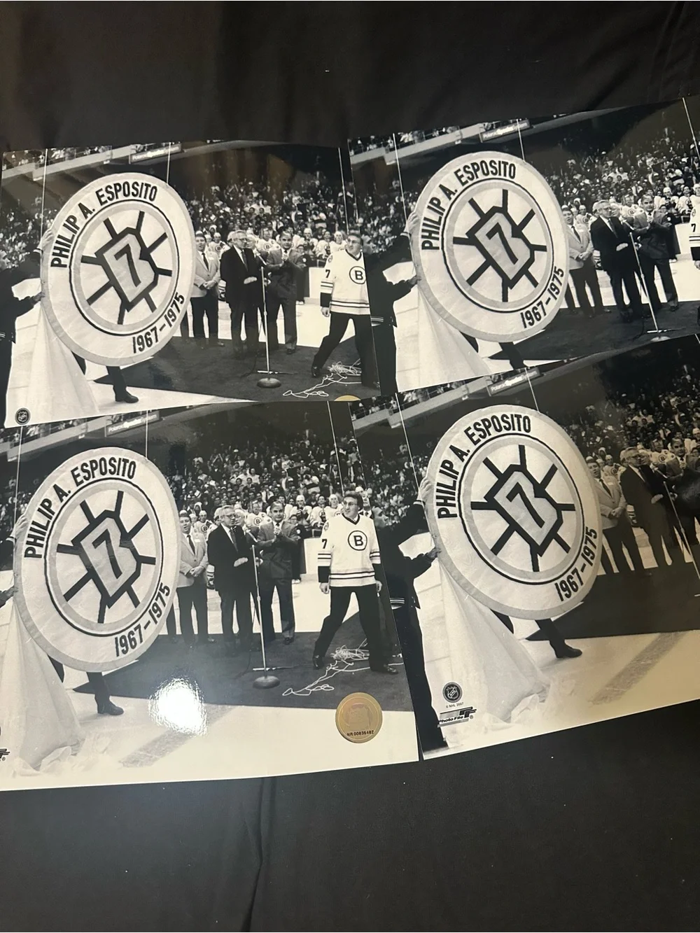 Phil esposito lot of 4 8x10 Commemorative Photos (4 for price of 1 Boston bruins